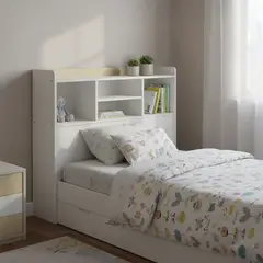MUEBLES KIDS - Respaldo Repisa Crema 1,5 plazas