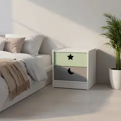 MUEBLES KIDS - Velador 2 Cajón(es) 0 45x56x40 cm blanca