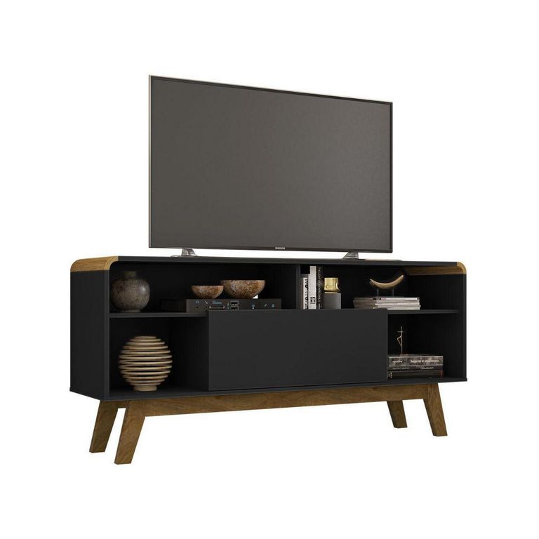 Rack Tv 55" Lazuli Negro 64x136x36 cm