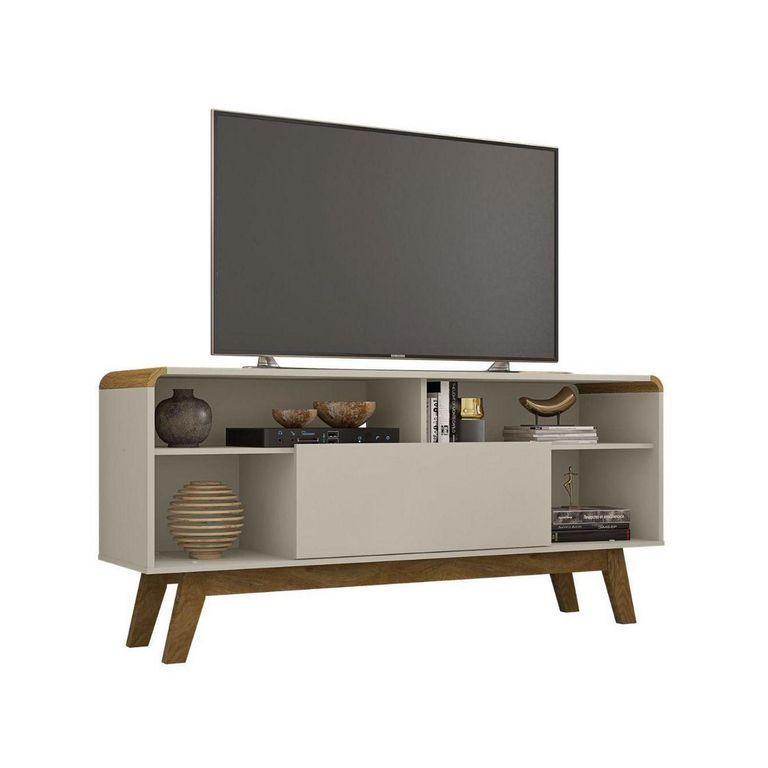 Rack Tv 55" Lazuli Blanco Invierno 64x136x36 cm