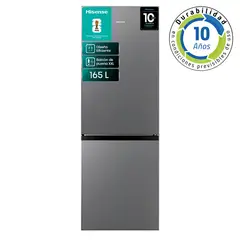 HISENSE - Refrigerador Bottom Freezer Frío Directo 165 Litros Inox RD-22DC
