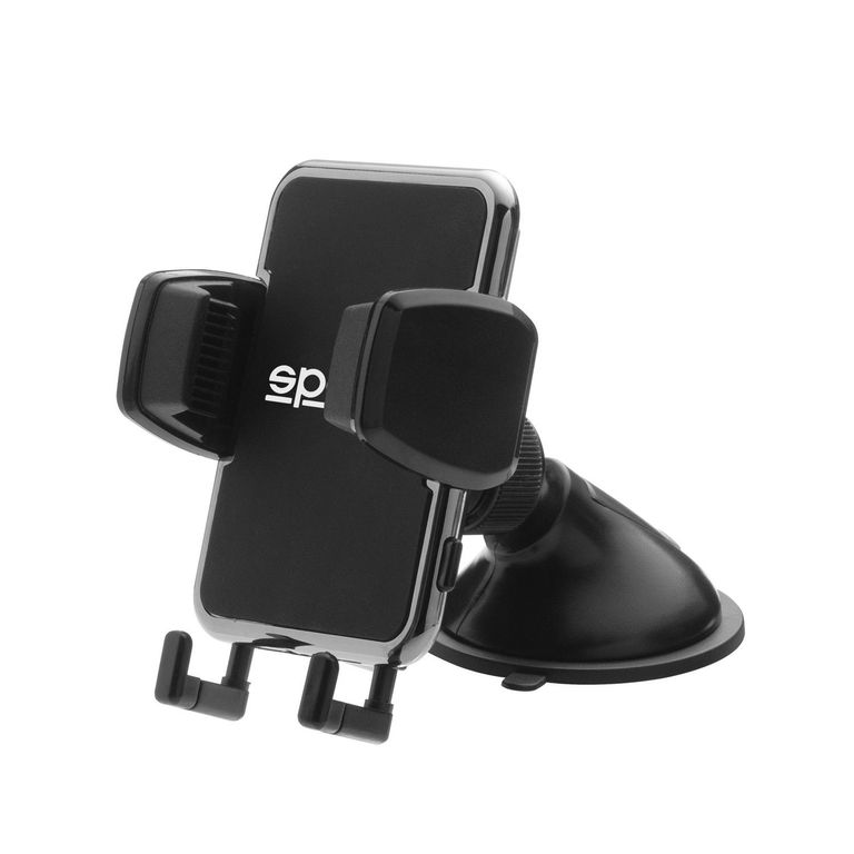 Soporte Celular Base Succión con Clip Ajustable 360° Negro