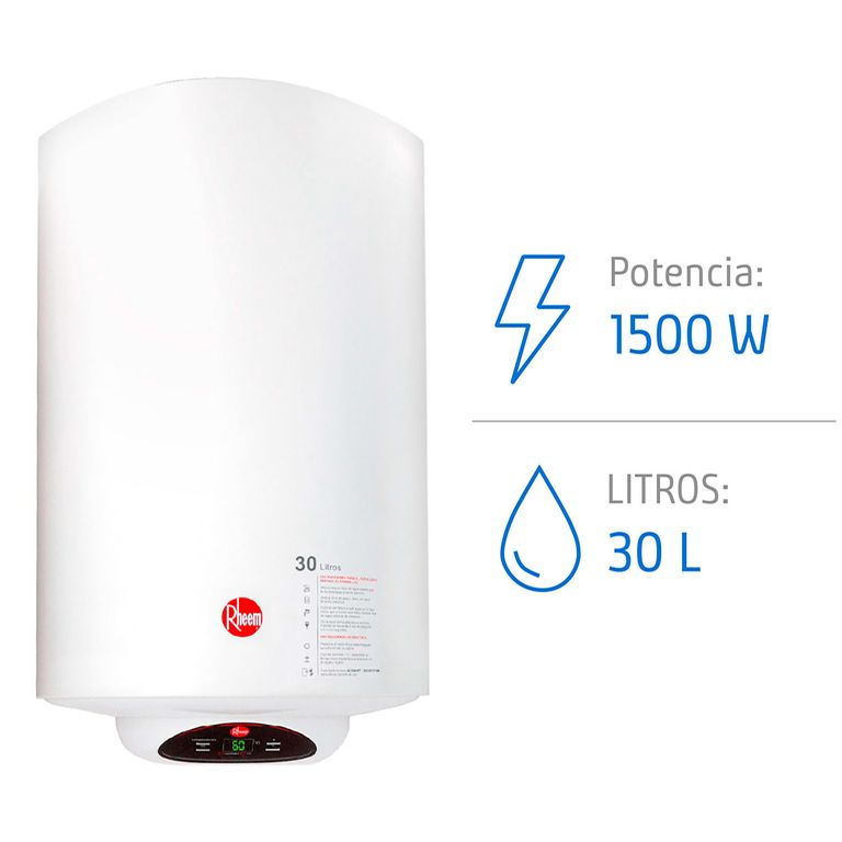 Termo Eléctrico 30 Litros 1.5 kW de Muro