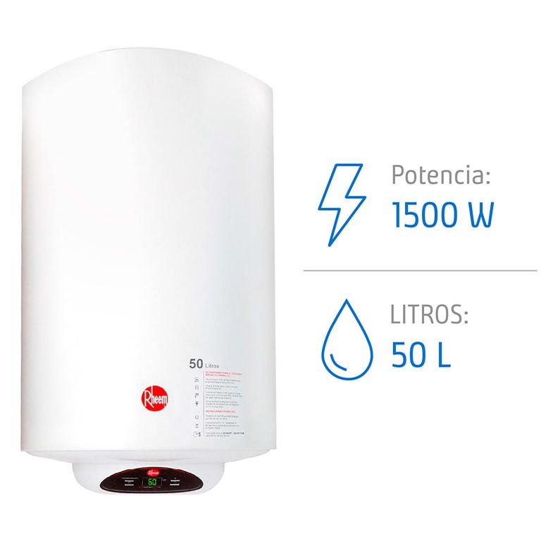 Termo Eléctrico 50 Litros 1.5 kW de Muro