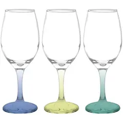 CASA BONITA - Set 6 Copas de Vino tinto 177 ml Vidrio Transparente