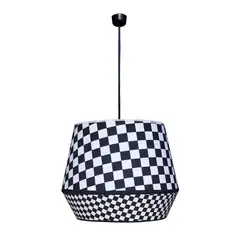 CAROLD STEVENS - Lampara de Colgar Ludo Blanco y Negro