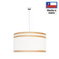 CAROLD STEVENS - Lámpara Colgante Tambor Romano Tela Incoloro/Transparente 40 cm