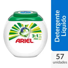 ARIEL - Detergente Power Pods Original 57 Unidades para Lavadora