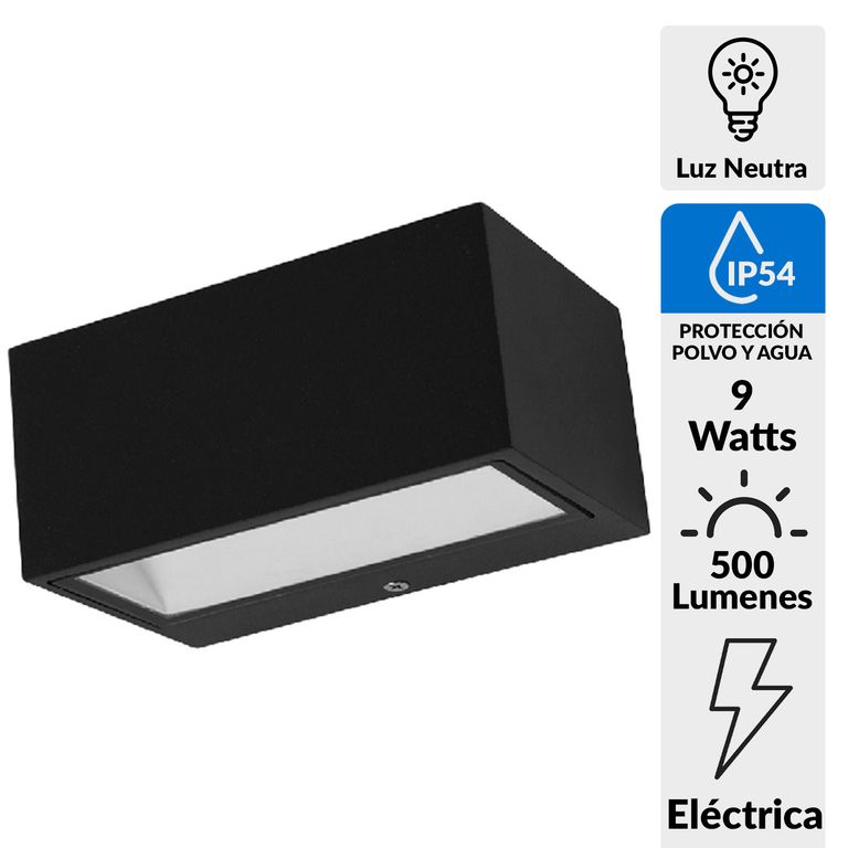 Apliqué Exterior Led Lutec 9 W 500 lm Luz Neutro