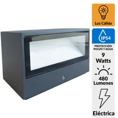BYP - Apliqué Exterior 9 W 480 lm Luz Cálida