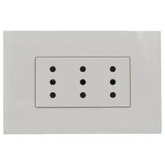 BTICINO - Toma triplex 10A blanca armada Nobile