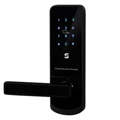 SCANAVINI - Cerradura digital izquierda BT picaporte-cerrojo/níquel negro