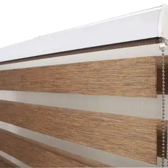 METALHSA - Cortina enrollable duo 90x165 cm tabaco