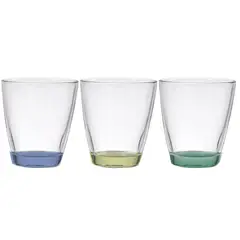 CASA BONITA - Set 6 Vasos Bajo de Vidrio 315 ml Transparente