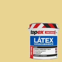 TOPEX - Pintura Látex Extracubriente Antihongos Mate 1 galón(es) Amarillo