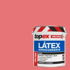 TOPEX - Pintura Látex Extracubriente Antihongos Mate 1 galón(es) Rosado