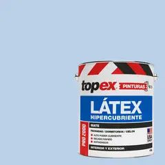 TOPEX - Pintura Látex Extracubriente Antihongos Mate 1 galón(es) Celeste