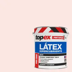 TOPEX - Pintura Látex Extracubriente Antihongos 1 galón(es) Semibrillante Naranjo Damasco