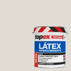 TOPEX - Pintura Látex Extracubriente Antihongos Mate 1 galón(es) Blanco Invierno