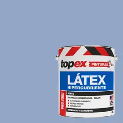 TOPEX - Pintura Látex Extracubriente Antihongos 1 galón(es) Mate Celeste