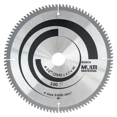 BOSCH - Disco de sierra circular 10" 100 dientes multimaterial