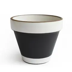 MESTIZA - Set 3 Maceteros Kony de Arcilla 15x19 cm Blanco