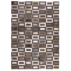DIB - Alfombra natural leather design 160x230 cm 6883 grey