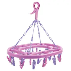 REYPLAST - Colgante de Ropa Múltiple Ovalado con 24 Ganchos Plegable Plástico 45x5x34 cm varios