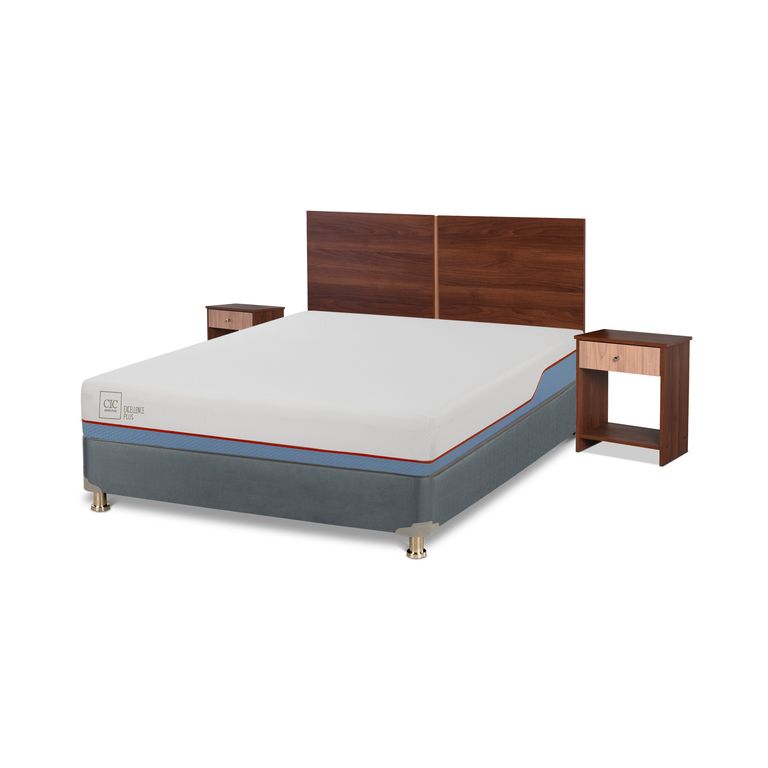 CIC Box Spring Excellence Plus 2 Plazas + Muebles