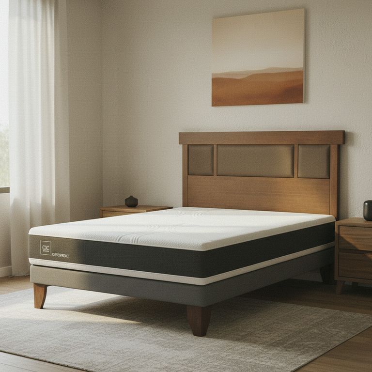 CIC Cama Europea New Ortopedic 2 Plazas + Muebles