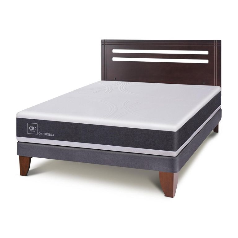 CIC Cama Europea New Ortopedic 2 Plazas + Muebles