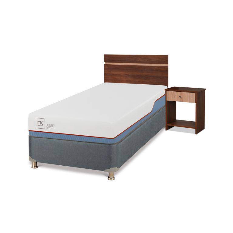 CIC Box Spring Excellence Plus 1 Plaza + Muebles