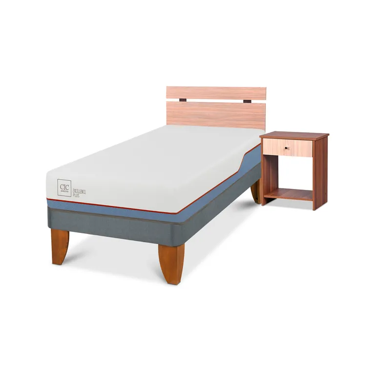 CIC Cama Europea (Excellence Plus 1 Plaza + Muebles