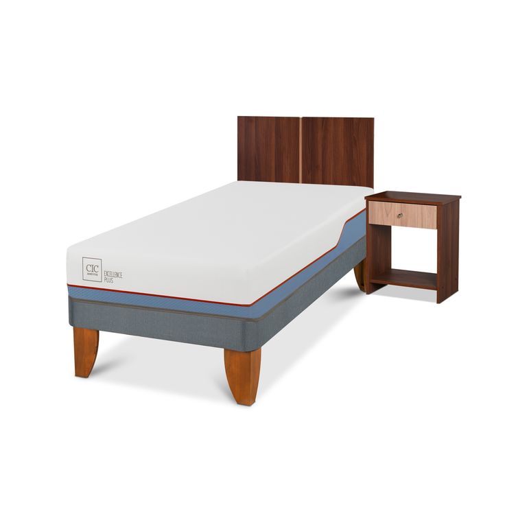CIC Cama Europea (Excellence Plus 1 Plaza + Muebles