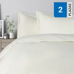 DIB - Funda de plumón lino beige 2 plazas