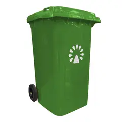 LORENZINI - Basurero 240 Litros Verde para Jardín y Hogar