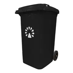 LORENZINI - Basurero 240 Litros Hdpe Con Tapa y Ruedas Negro