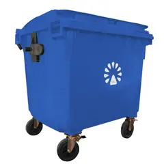 LORENZINI - Basurero 1100 Litros de Alta Densidad Azul