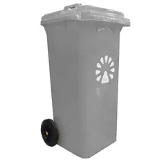 LORENZINI - Basurero 120 Litros Polietileno de alta densidad Gris