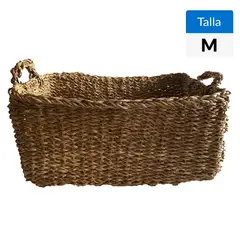 DECOGREEN - Canasto Rectangular Mumbai 34X25X16 Cm Decorativo Hogar