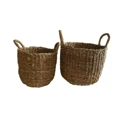DECOGREEN - Set de 2 Cestos Delhi S 28x26x26 cm y M 33x28x28 cm