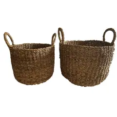 DECOGREEN - Set de 2 Cestos Delhi S 28x26x26 cm y L 38x25x30 cm