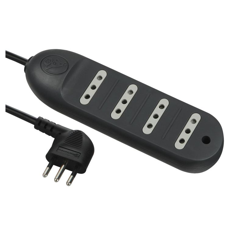 Alargador 4 Toma(s) 1.5 m Negro