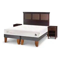 CIC - Cama europea Cocopedic 2 plazas + Muebles