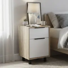TUHOME - Velador 1 Puerta 1 Cajón(es) Kaia 41x70x36.3 cm