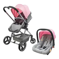 KIDSCOOL - Coche Cuna City Travel Rosa