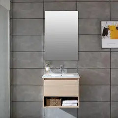 KLIPEN - Mueble con lavamanos c/rebalse 1cajón 1repisa 60 cm color soft