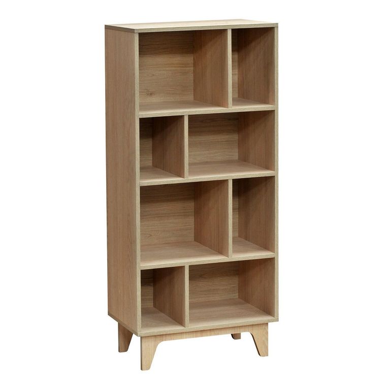 Librero Domino Maxi Melamina 3 Nivel(es) 29.5x135.5x34 cm Carvalo