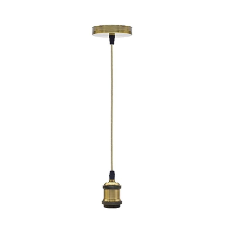 Soquete Vintage Retro E27 Dorado Con Cable 90 Cm