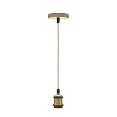 HB LEDS - Soquete Vintage Retro E27 Dorado Con Cable 90 Cm